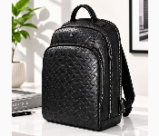 Levelo Gracia Pu Leather Water Resistant Universal Backpack Black Laptop Travel Backpack  - Similar Product Imag - ID 7168067