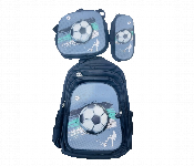 Soccer Theme School Bag Set 3 In 1 18 Inch Kids Gray  - Similar Product Imag - ID 7168738