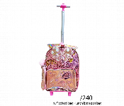 Pink Holographic Trolley School Bag Set 17 Inch Sequin Finish  - Similar Product Imag - ID 7168743