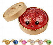 Dumpling Squishy Stress Toy With Case Soft Glitter Squeeze Red  - Similar Product Imag - ID 7169705