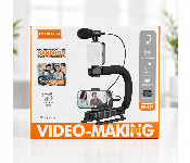 Plokama Pk 777 Video Making Kit For Mobile Vlogging Youtube And Live Streaming With Tripod Microphone Led Light  - Similar Product Imag - ID 7170076