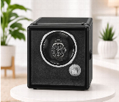 Single Slot Automatic Watch Winder Box Black Premium Aluminum Display Case  - Similar Product Imag - ID 7170192