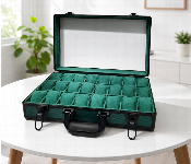 Luxury 24 Slot Watch Storage Organizer Case Watch Display Box With Velvet Interior Green  - Similar Product Imag - ID 7170235