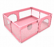Baby Playpen Large Safety Fence For Toddlers With Gate 120 X 120 X 62 Cm Soft Mesh Indoor Outdoor Play Yard Pink  - Similar Product Imag - ID 7170366