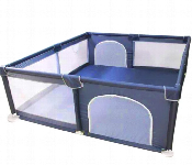 Large Baby Playpen Safety Fence For Toddlers With Gate 120X120X62 Cm Soft Mesh Indoor Outdoor Play Yard Blue  - Similar Product Imag - ID 7170367