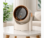 Bladeless Desk Fan Beige Usb Rechargeable Table Fan With 100 Speed Settings Digital Display  - Similar Product Imag - ID 7170417