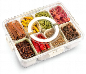 Snack Box With Compartments And Lid Portable Serving Tray For Fruits Nuts Candy Snacks And Spices  - Similar Product Imag - ID 7170495