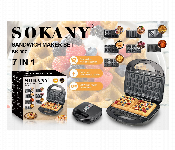 Sokany 7 In 1 Snack And Sandwich Maker 750W Electric Grill With Detachable Non Stick Plates  - Similar Product Imag - ID 7170665