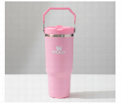 Stanley Iceflow Flip Straw Stainless Steel Tumbler Insulated Water Cup With Carry Handle Baby Pink  - Similar Product Imag - ID 7170702