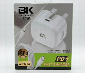 Bk Pd 60 Fast Charger Usb To Lightning Cable Compact Design  - Similar Product Imag - ID 7171225