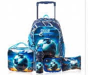 Eazy Kids 5 In 1 Trolley School Bag 16 Inch Football Design Ez St5In1 Fbbu  - Similar Product Imag - ID 7171290