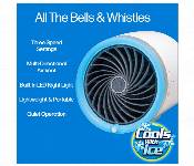 Arctic Air Ice Jet Personal Space Cooler 3 Speed Portable Air Cooler With Reusable Ice Packs  - Similar Product Imag - ID 7171423