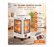 Portable 2000W Quartz Heater With Dual Heat Settings Wheels And Safety Grill  - Similar Product Imag - ID 7171671