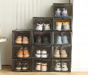 Stackable Shoe Organizer Boxes With Transparent Front Door Space Saving Shoe Storage Rack  - Similar Product Imag - ID 7171677
