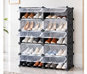 Diy Plastic Shoe Cabinet Sr 8639 Multi Layer Dustproof Storage Organizer Black  - Similar Product Imag - ID 7171822