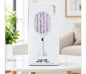 Electric Mosquito Swatter Rechargeable 3 In 1 Mosquito Killer Racket With Safety Mesh And Stand White  - Similar Product Imag - ID 7171846