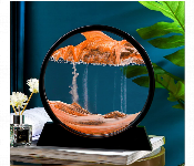 Decorative Round Sand Art Waterfall Hourglass Tabletop Showpiece For Home And Office  - Similar Product Imag - ID 7172083