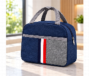 Insulated Lunch Bag Thermal Food Bag Navy Blue Cooler Bag For Work School Picnic And Travel  - Similar Product Imag - ID 7172109