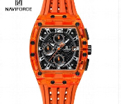 Naviforce Nf7105 Mens Orange Analog Quartz Chronograph Watch Sporty Silicone Strap  - Similar Product Imag - ID 7172221