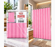 In House Shower Curtain 180 X 180 Cm Pink Peva Bathroom Curtain With 12 Hooks Sct 1840  - Similar Product Imag - ID 7173037