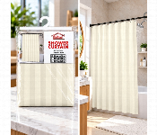 In House Shower Curtain 180 X 180 Cm Cream Peva Bathroom Curtain With 12 Hooks Sct 1840  - Similar Product Imag - ID 7173040