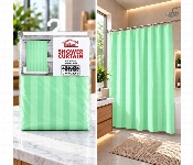 In House Shower Curtain 180 X 180 Cm Green Peva Bathroom Curtain With 12 Hooks Sct 1840  - Similar Product Imag - ID 7173041