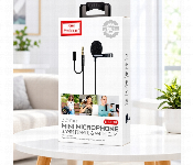 Earldom Et E38 3.5Mm Lavalier Microphone Wired Clip On Collar Lapel Mic For Mobile Vlogging Video Recording Black  - Similar Product Imag - ID 7173095