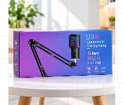 Su9 C Usb Condenser Gaming Microphone Rgb Lighting With Adjustable Boom Arm For Streaming Podcast Pc Black  - Similar Product Imag - ID 7173124