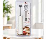 Electric Milk Frother 606S 3 Speed Coffee Frother With 2 Whisk Heads Portable Handheld White  - Similar Product Imag - ID 7173154
