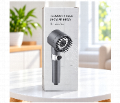 High Pressure Handheld Shower Head With Filter 4 Spray Modes Massage Nozzles And Water Shut Off Gray  - Similar Product Imag - ID 7173174