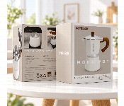 Lepresso 300Ml Moka Pot Italian Stovetop Coffee Maker Espresso Maker White  - Similar Product Imag - ID 7173232