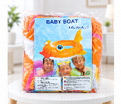 Inflatable Baby Boat Fish Shaped Swimming Float 80 X 60 Cm Orange Smy02  - Similar Product Imag - ID 7173265