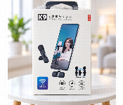 K9 Dual Wireless Lavalier Microphone With Lightning And Type C Receiver 20M Range Noise Reduction Black  - Similar Product Imag - ID 7173274