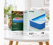 Green Lion Inflatable Swimming Pool 1000L Large Family Pool 305 X 185 X 60Cm 7 To 9 People Durable Pvc Blue  - Similar Product Imag - ID 7173407