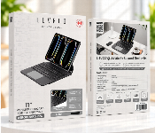 Levelo Aeroboard Pro Wireless Keyboard Case For Ipad Pro 11 Inch 2024 Touchpad Rgb Backlit Saffiano Leather Black  - Similar Product Imag - ID 7173487