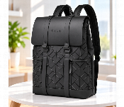 Levelo Caen 16 Inch Laptop Backpack Pu Leather Travel Business Backpack Water Resistant Flip Top Black  - Similar Product Imag - ID 7173508