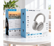 Powerology Soliv Hybrid Anc And Enc Wireless Headphones With Spatial Audio 40H Playtime Light Grey Pw1037  - Similar Product Imag - ID 7173509