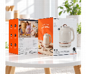 Porodo Lifestyle Ketto 1.2L Electric Kettle 1500W Fast Boiling Auto Shut Off Stainless Steel Beige Gl Ek3  - Similar Product Imag - ID 7173554