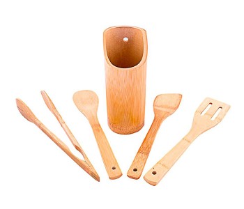 Prestige PR42601 5 Pieces Bamboo Kitchen Gadget Set - Brown in UAE
