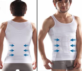 Slim N Lift Slimming Shirt For Men White - Medium in UAE