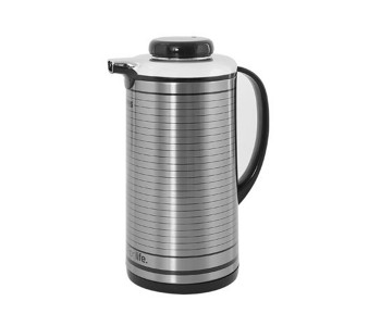 Express Delivery - Geepas GVF5258 1.0 Litre Hot and Cold Vacuum Flask- Black and Silver - ID 14027