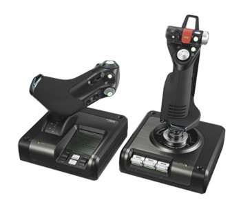 Logitech 945-000003 X52 Professional H.O.T.A.S. Part-Metal Throttle & Stick Simulation Controller - Black in UAE