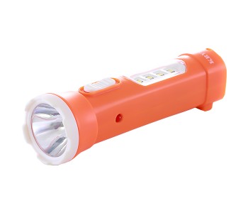 Krypton KNFL5010 Rechargeable LED Plastic Torch With Lamp - Orange in UAE