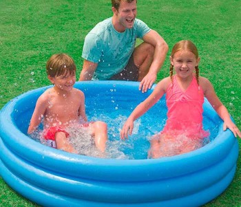 Express Delivery - Intex ZX-58426 147 x 33CM Inflatable Crystal Blue Pool - ID 17202