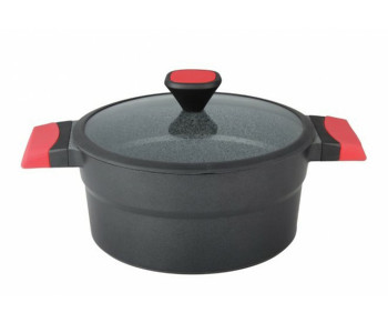 Royalford RF8600 32CM Die-Cast Aluminium Casserole - Black in KSA