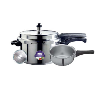Sanford SF3272PCCIB 5 Litre Stainless Steel Pressure Cooker & Pan With Induction Base - Silver in UAE