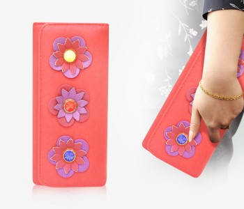 Womens Fashion Leather Wallet BH4217 - Red in UAE
