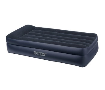 Intex ZX-66787 Inflatable Twin Size Pillow Rest Mid-Raised Airbed With Electric Pump - Black in OMAN