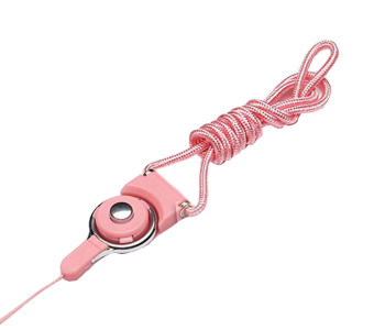 Express Delivery - ZN Neck Strap Key Chain Holder For Mobile Phones & Id Card - Pink - ID 35069