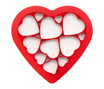 Twelve Heart-shaped Cookie Puzzle Hearts - Red in KSA